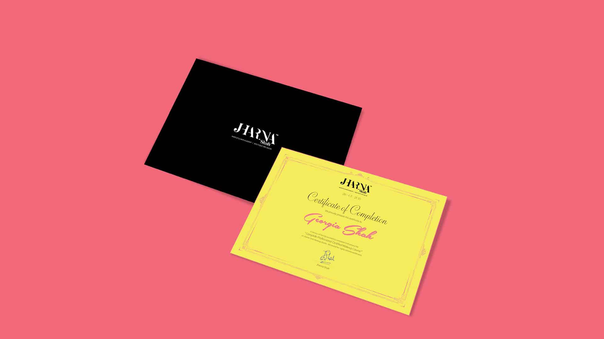visiting card for beauty agency
